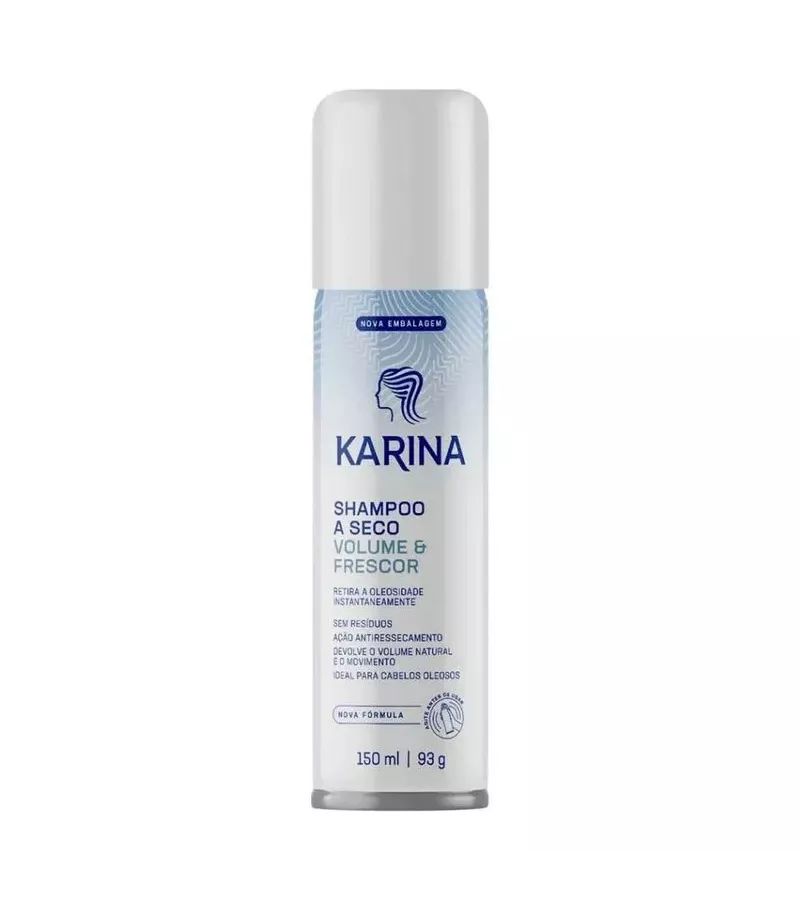 Karina Shampoo a Seco Volume e Frescor 150ml - AIKO COSMÉTICOS