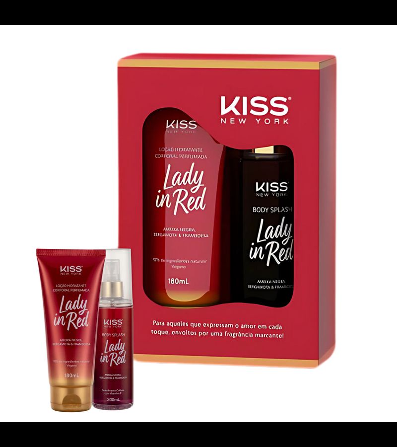 Kiss Kit Corporal Lady In Red 1 Loção Hidratante 1... - AIKO COSMÉTICOS