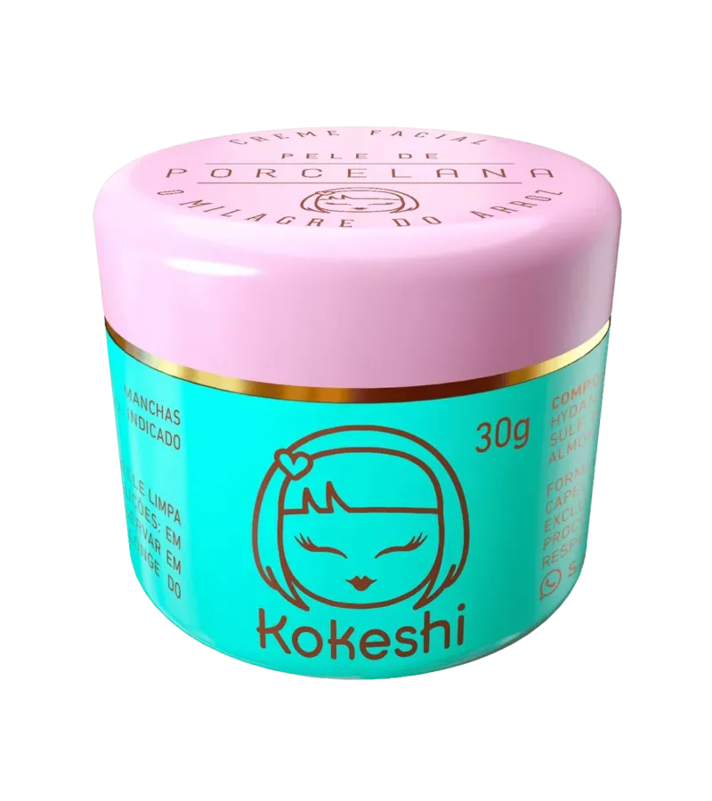 Kokeshi Cosméticos Pele de Porcelana - Creme Hidra... - AIKO COSMÉTICOS
