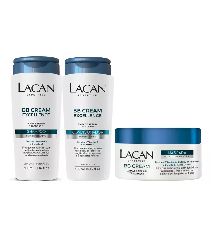 Lacan BB Cream Excellence Kit Shampoo + Condiciona... - AIKO COSMÉTICOS