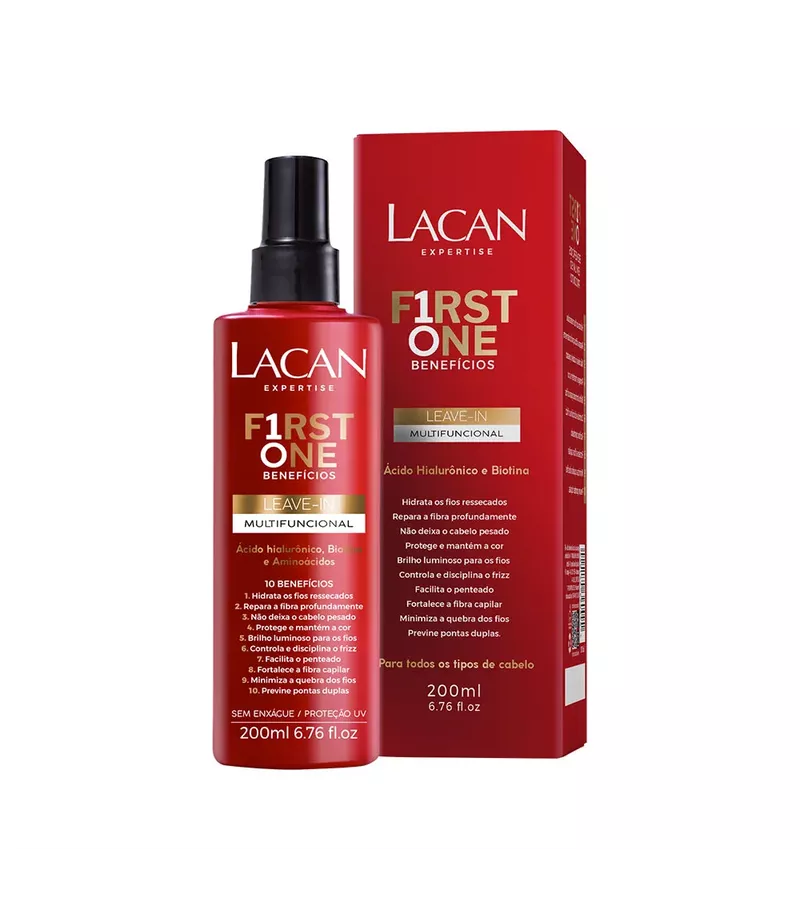 Lacan Leave-in F1RST ONE benefícios 200ml - AIKO COSMÉTICOS