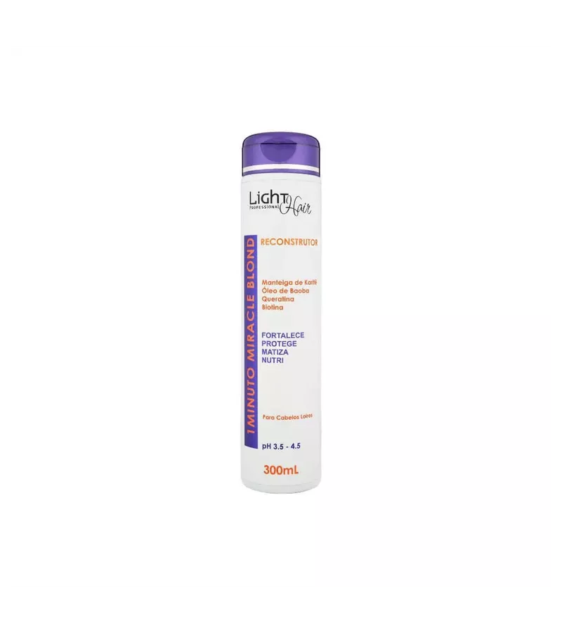 Light Hair 1 Minuto Miracle Blond 300ml - AIKO COSMÉTICOS