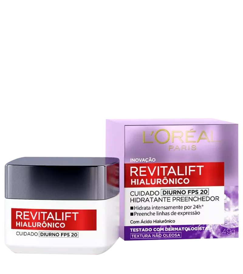 L'oréal Revitalift Hialurônico Diurno FPS 20 49g - AIKO COSMÉTICOS