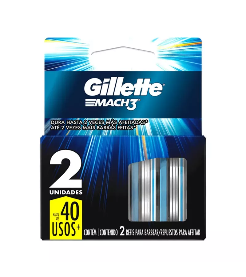 Gillette Mach3 Carga para Aparelho de Barbear c/ 2... - AIKO COSMÉTICOS