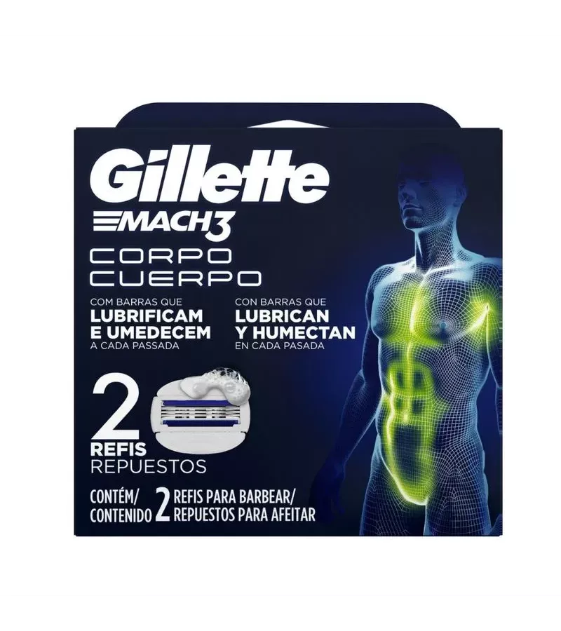 Gillette Mach3 Corpo Carga para Aparelho c/ 2 Unid... - AIKO COSMÉTICOS