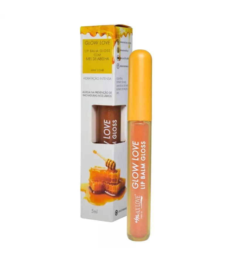 Max Love Glow Love Lip Balm Gloss com Mel de Abelh... - AIKO COSMÉTICOS