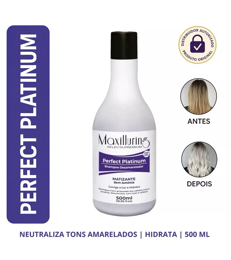 Maxilluring Shampoo Desamarelador Perfect Platinum... - AIKO COSMÉTICOS