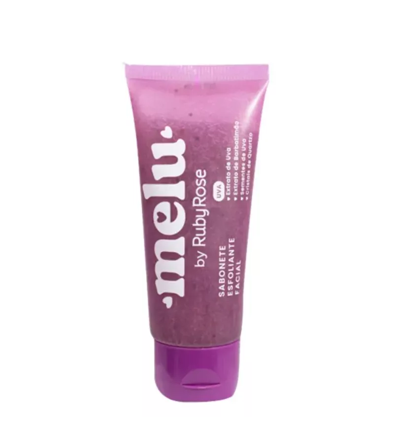Melu Ruby Rose Sabonete Esfoliante Facial Uva 75g - AIKO COSMÉTICOS