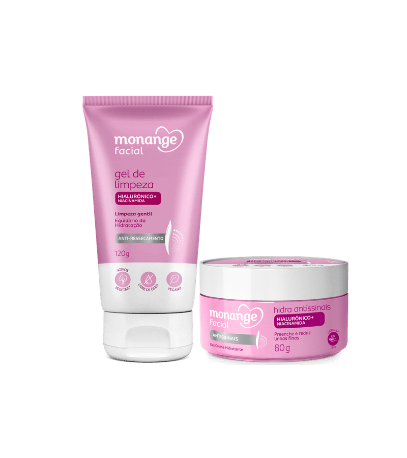 Monange Kit Facial Anti-Ressecamento Sabonete 120g... - AIKO COSMÉTICOS