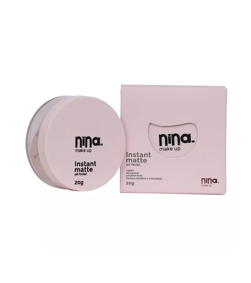 Nina Make Up Instant Matte Pó Facial Cor 01 Cor 1 - AIKO COSMÉTICOS
