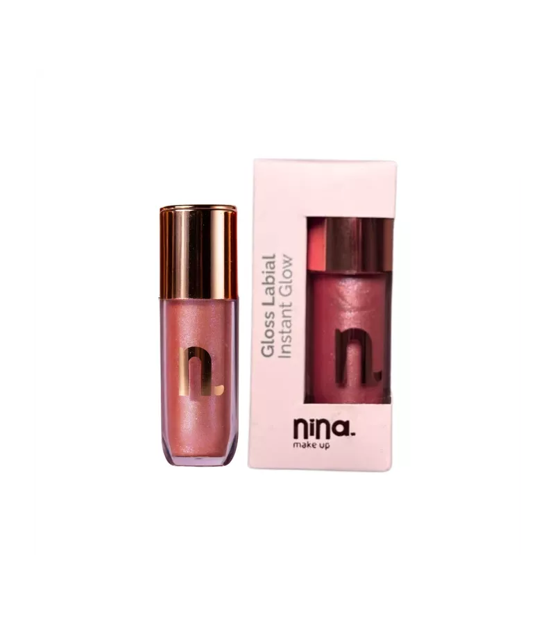 Nina Make Up Gloss Labial Instant Glow 4ml Turmali... - AIKO COSMÉTICOS