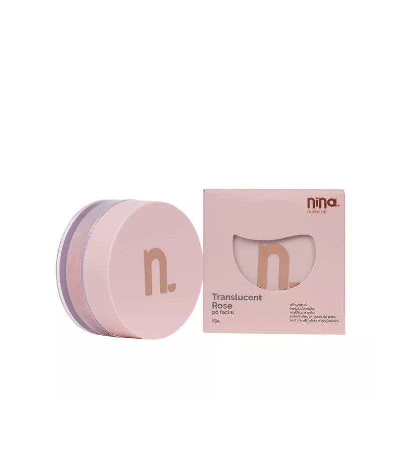 Nina Make Up Translucent Rosé Pó Facial 15g - AIKO COSMÉTICOS