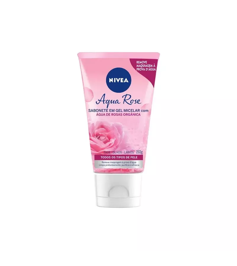NIVEA Sabonete Facial em Gel Aqua Rose 150g - AIKO COSMÉTICOS