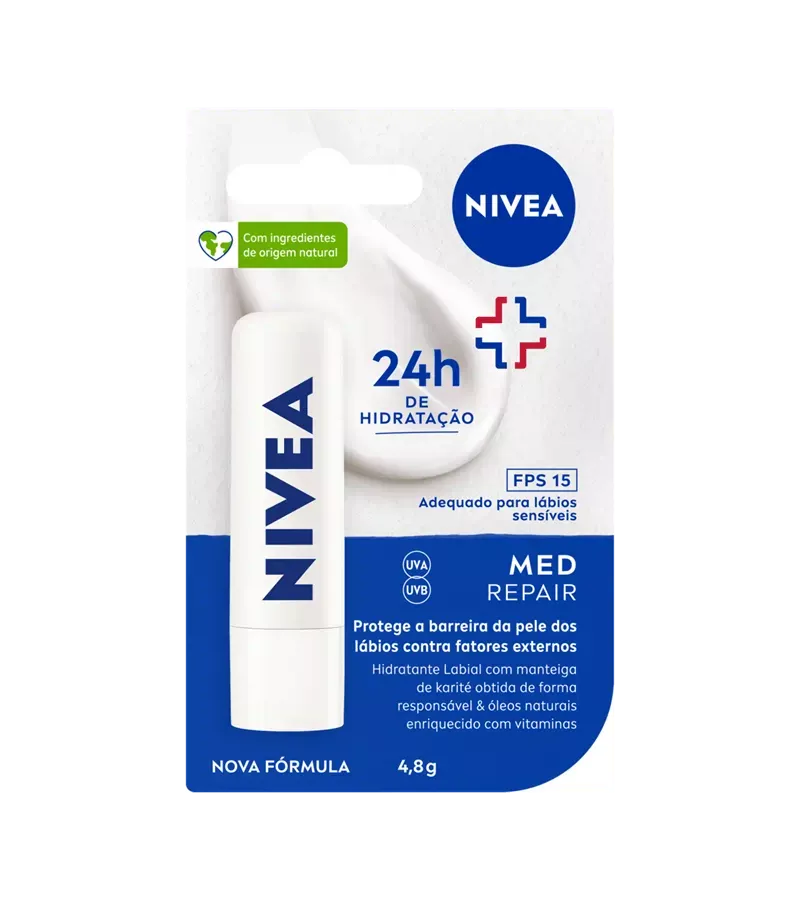 Nivea Hidratante Labial Med Repair FPS15 4,8g - AIKO COSMÉTICOS