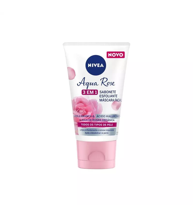 NIVEA Sabonete 3 em 1 Aqua Rose 150ml - AIKO COSMÉTICOS