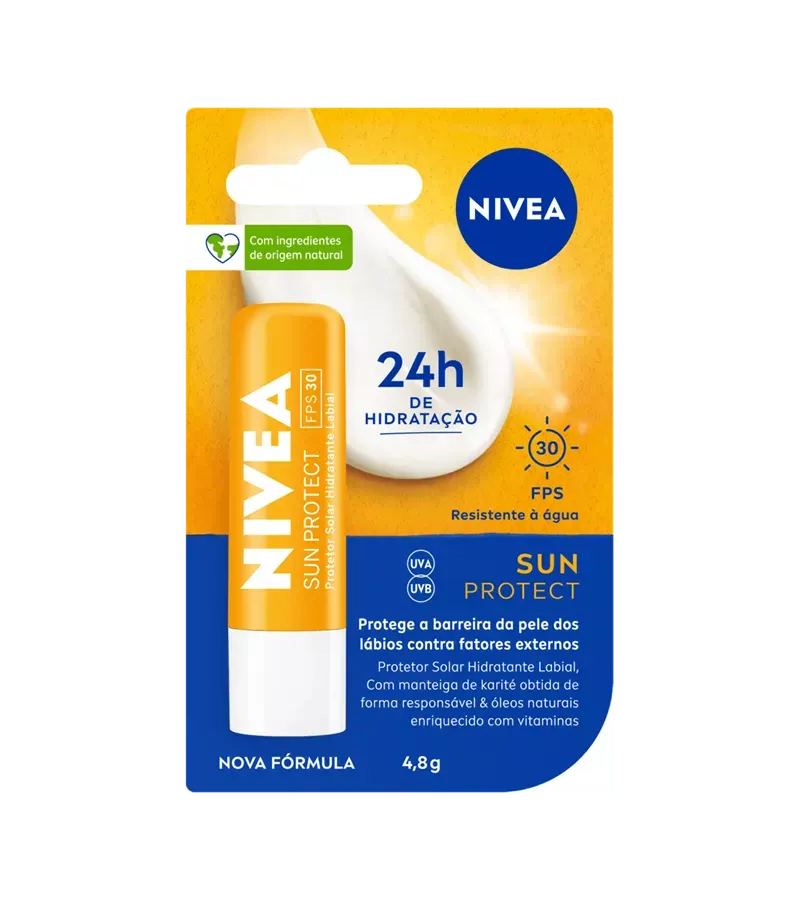 Nivea Hidratante Labial Sun Protect FPS30 4,8g - AIKO COSMÉTICOS