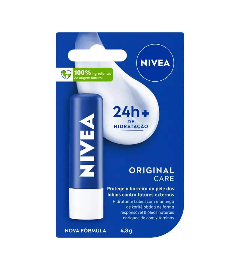 Nivea Hidratante Labial Original Care 4,8g - AIKO COSMÉTICOS