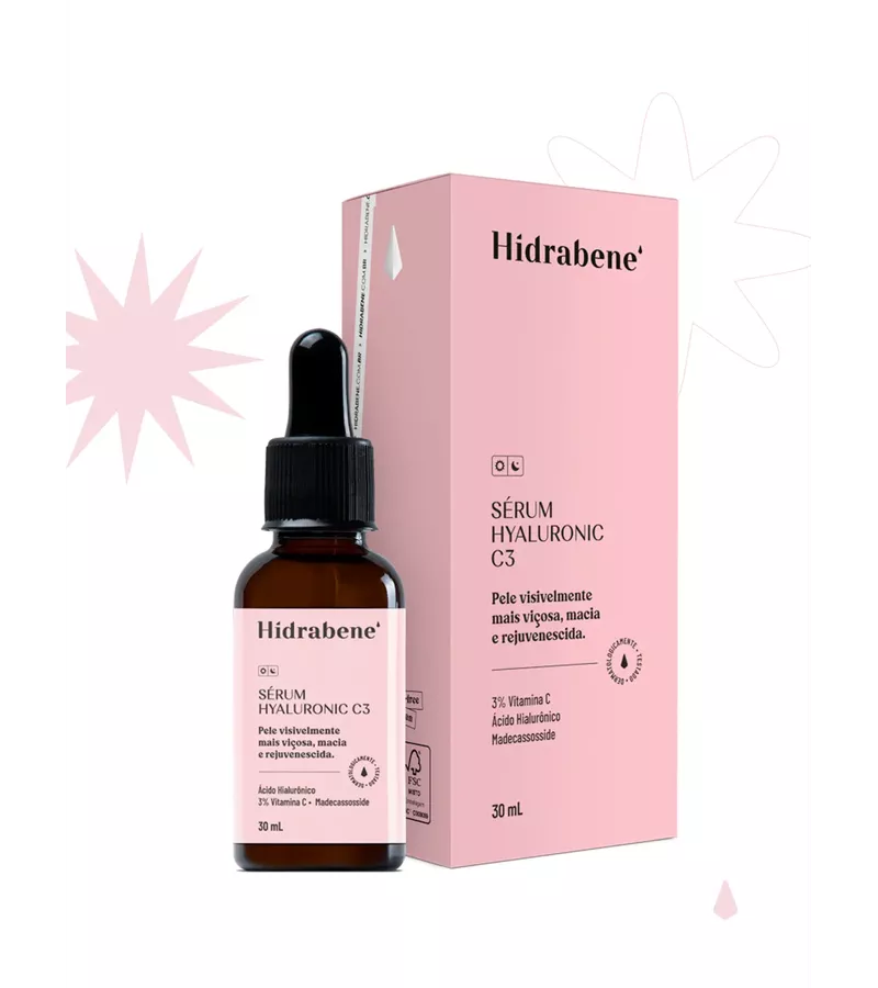 Hidrabene Sérum Hyaaluronic C3 30ml - AIKO COSMÉTICOS