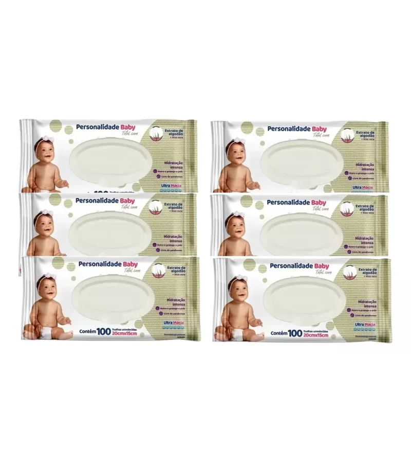 Personalidade Kit c/6 Toalhas Umedecidas - AIKO COSMÉTICOS