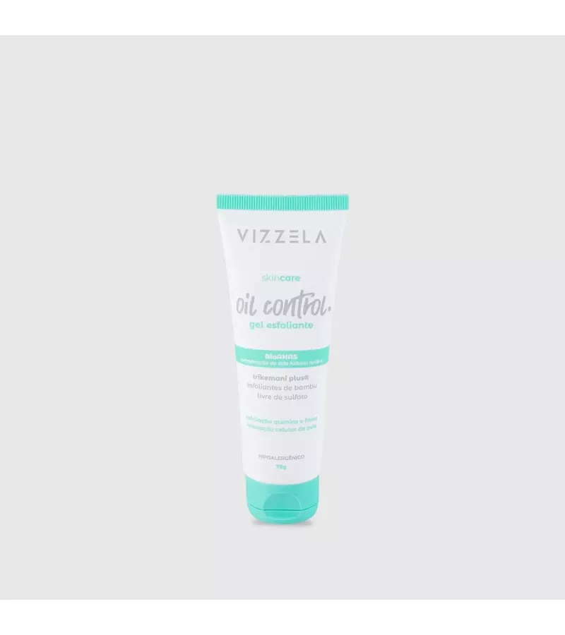 Vizzela Oil Control Gel Esfoliante 75g - AIKO COSMÉTICOS