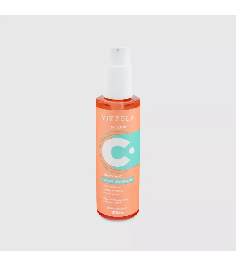 Vizzela Skincare Sabonete Líquido Vitamina C 150ml - AIKO COSMÉTICOS