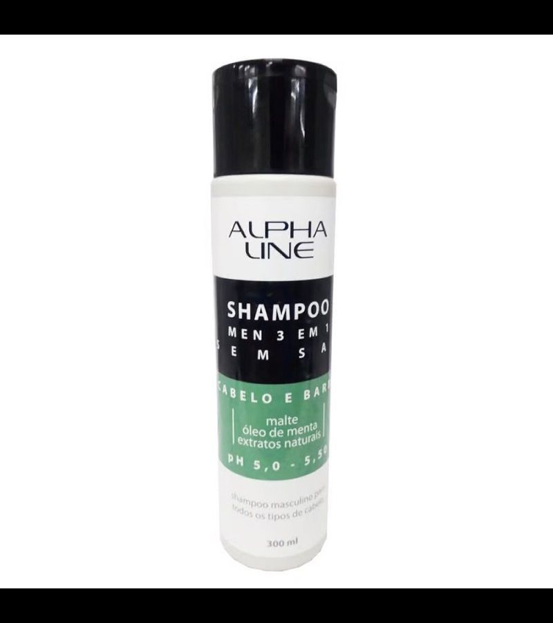 Alpha Line Shampoo Men 3 em 1 300ml - AIKO COSMÉTICOS