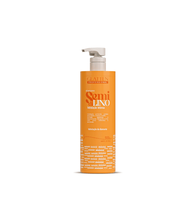 Glatten Shampoo Semi Di Lino 500ml - AIKO COSMÉTICOS