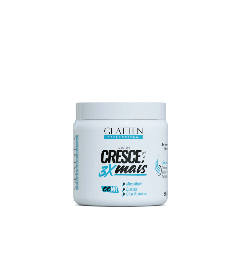 Glatten Máscara Cresce 3x Mais 500g - AIKO COSMÉTICOS