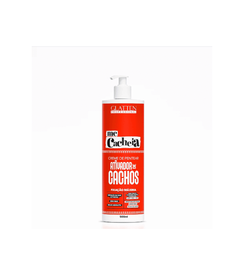Glatten Me Cacheia Creme de Pentear Ativador de Ca... - AIKO COSMÉTICOS