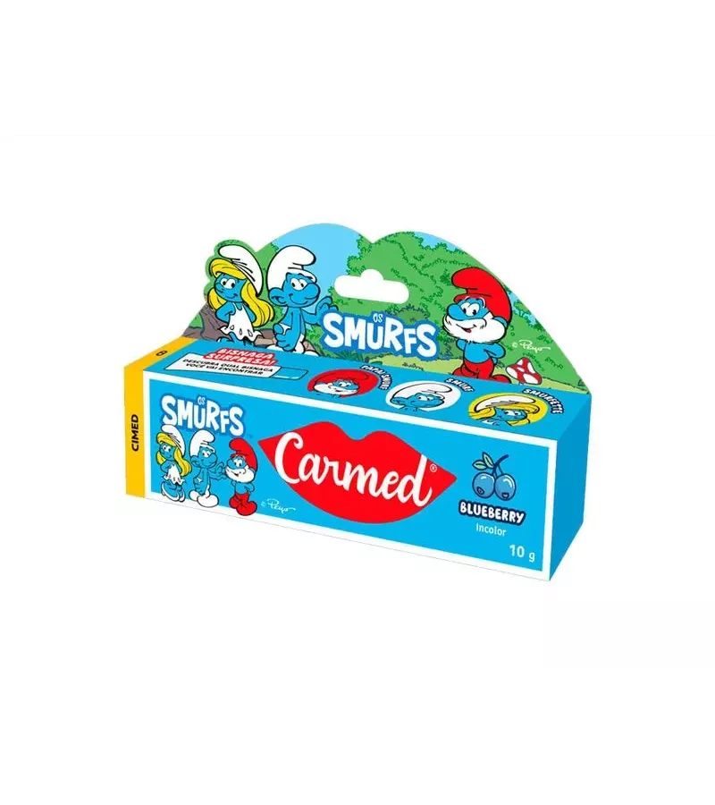 Carmed Smurfs Hidratante Labial Sabor Blueberry In... - AIKO COSMÉTICOS