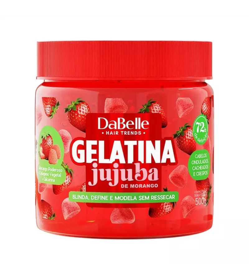 Dabelle Gelatina Jujuba de Morango 500g - AIKO COSMÉTICOS