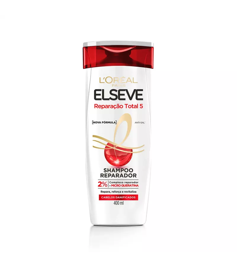 Shampoo Elseve Reparação Total 5+ 400mL - AIKO COSMÉTICOS