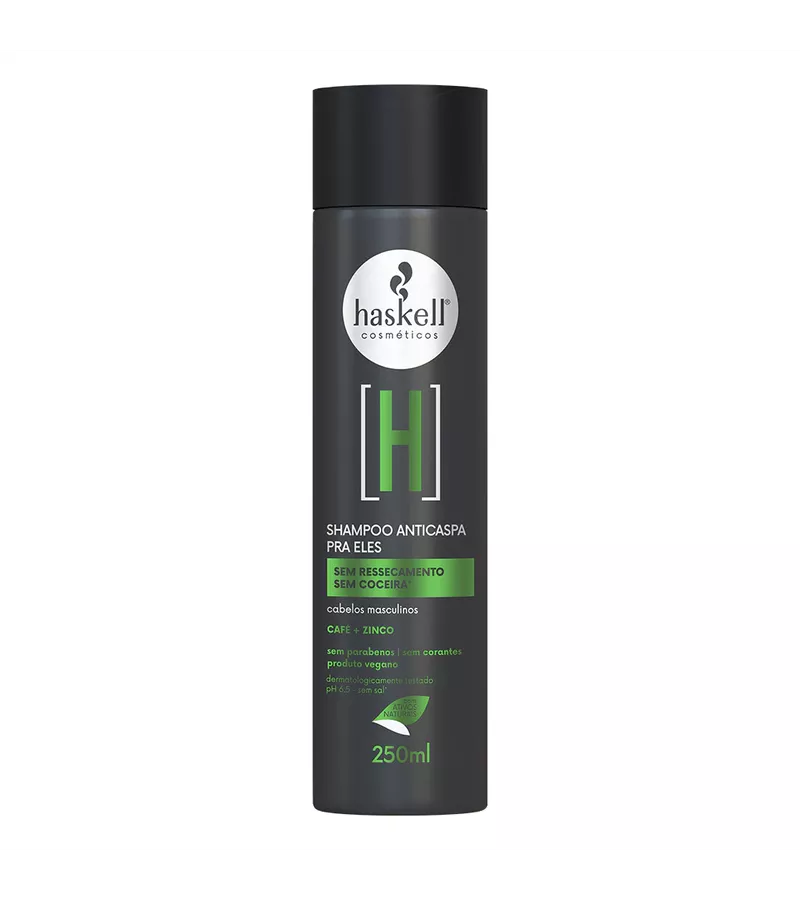 Haskell Shampoo Anticaspa Pra Eles 250ml - AIKO COSMÉTICOS