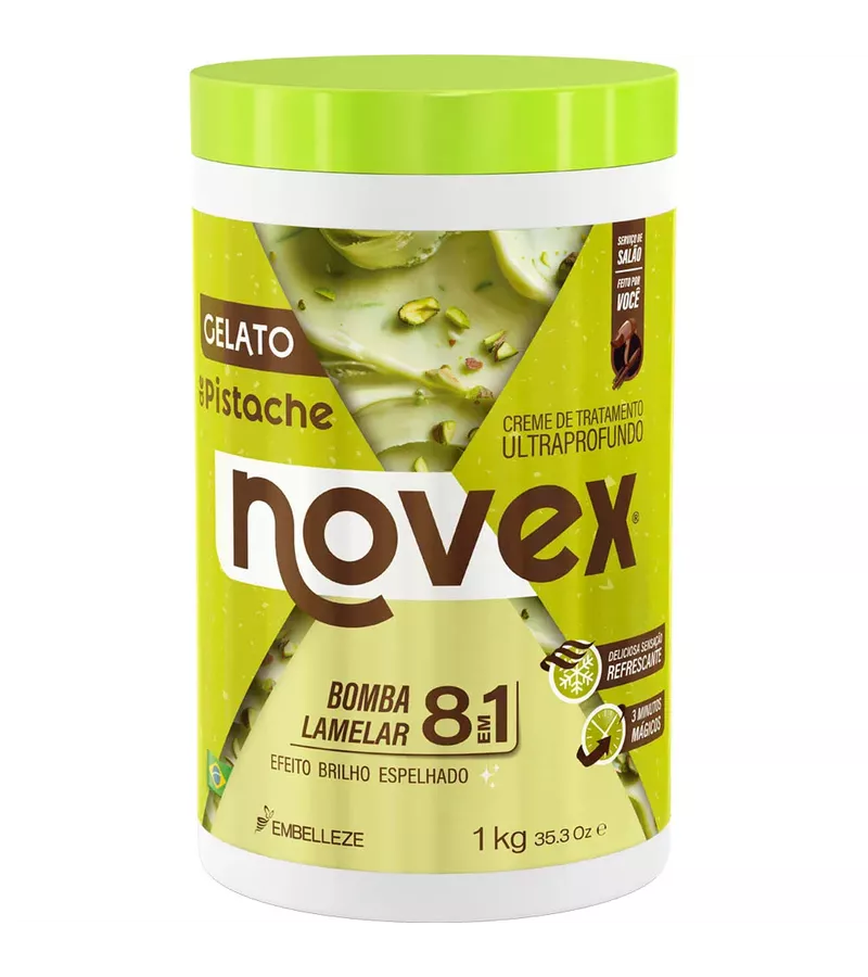 Creme de Tratamento Novex Gelato de Pistache 1KG - AIKO COSMÉTICOS