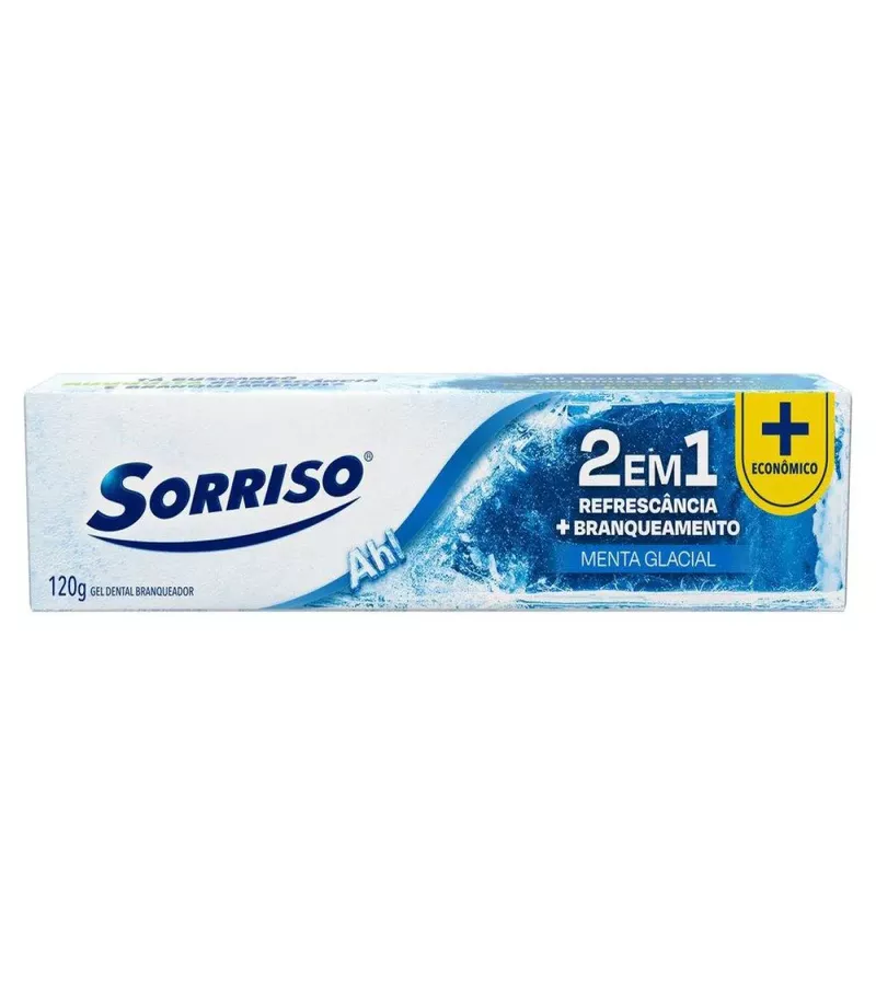 Sorriso Gel Dental 2 em 1 Menta Glacial 120g - AIKO COSMÉTICOS
