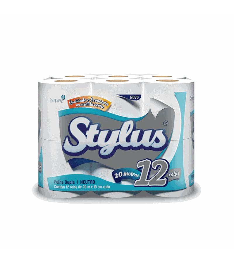 Stylus Papel Higiênico Folha Dupla Neutro 20 metro... - AIKO COSMÉTICOS