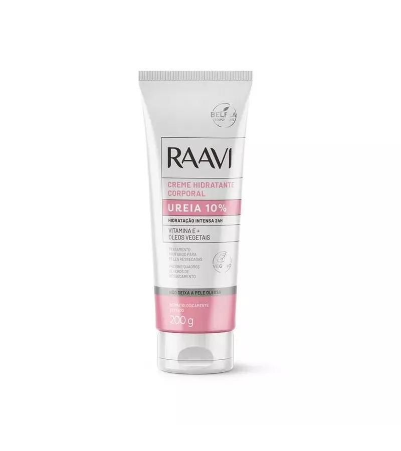 Raavi Creme Hidratante Corporal Ureia 10% 200g - AIKO COSMÉTICOS