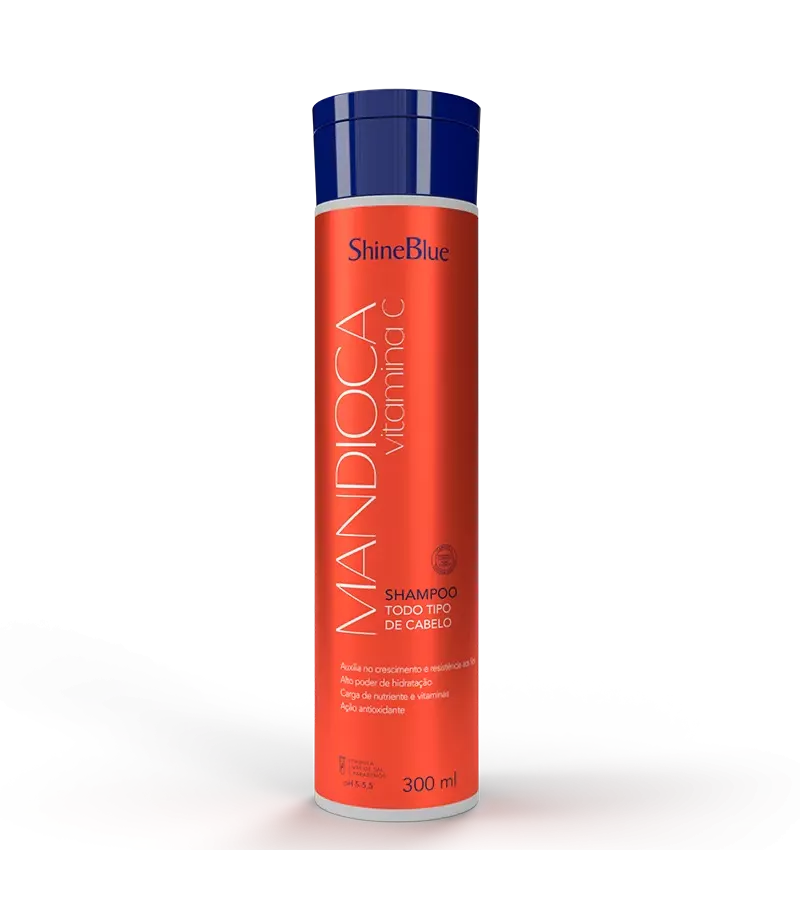 Shine Blue Shampoo Mandioca 300ml - AIKO COSMÉTICOS
