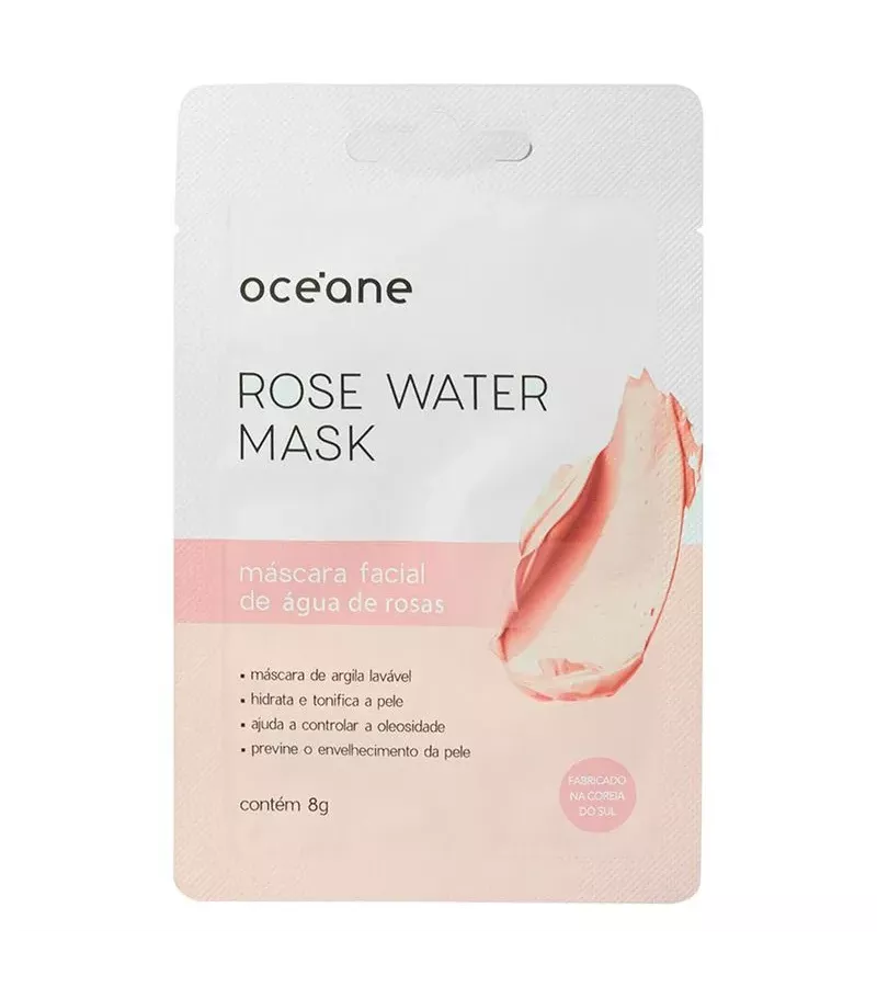 Oce'ane Máscara Facial Água de Rosas 8g - AIKO COSMÉTICOS