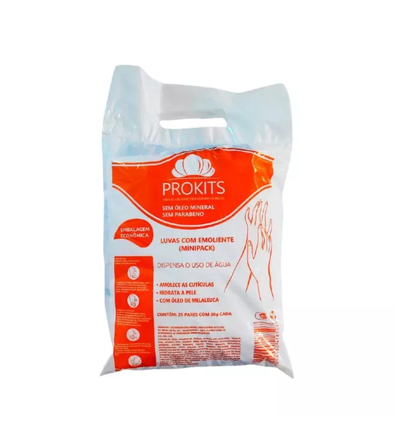 Prokits Luvas com Emoliente (mini pack) com 25 Par... - AIKO COSMÉTICOS