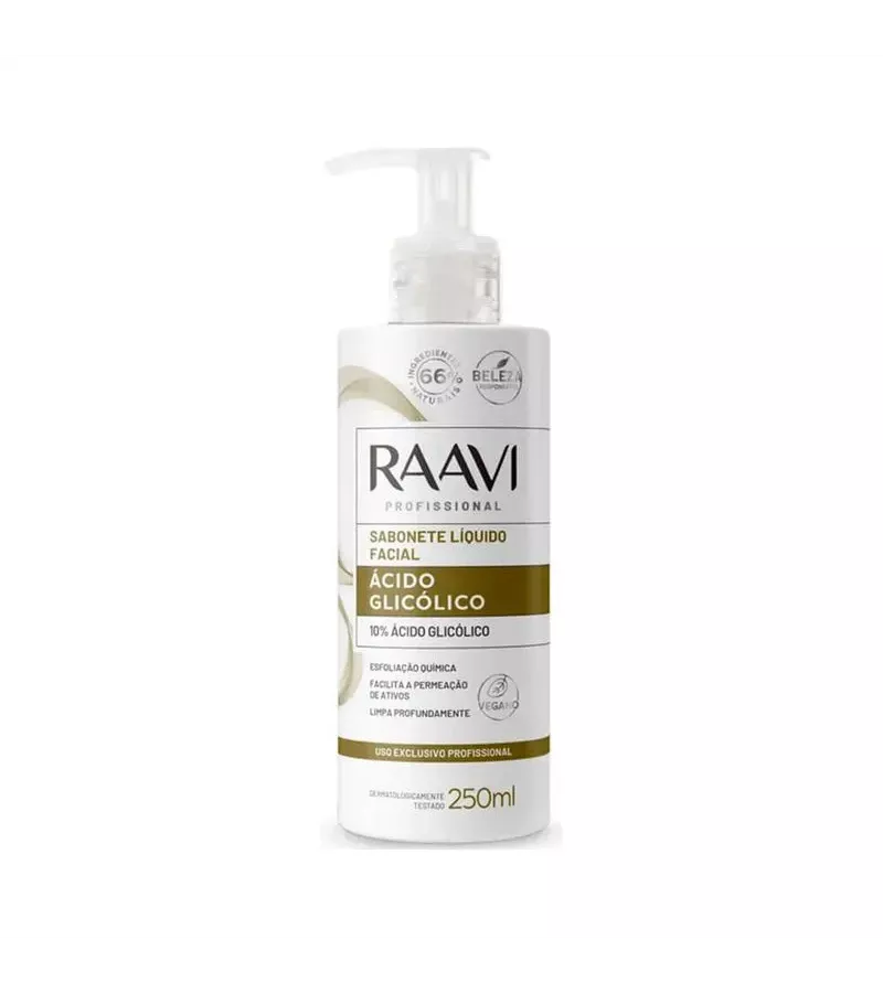 Raavi Sabonete Líquido Facial Ácido Glicólico 250m... - AIKO COSMÉTICOS