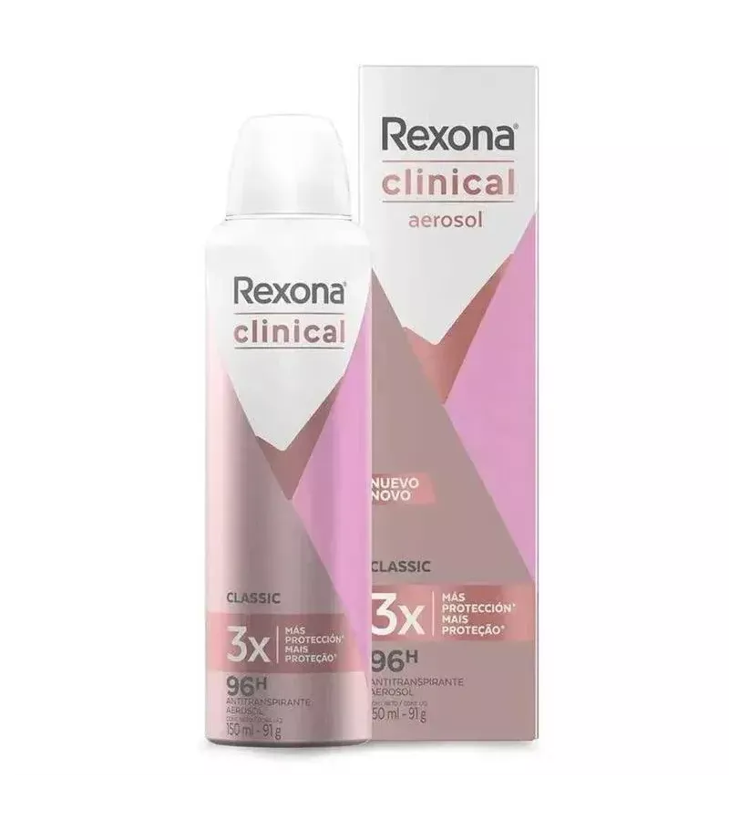 Rexona Clinical Desodorante Aerosol Classic 150ml - AIKO COSMÉTICOS
