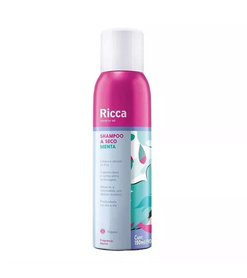 Ricca Shampoo a Seco Menta 150ml - AIKO COSMÉTICOS