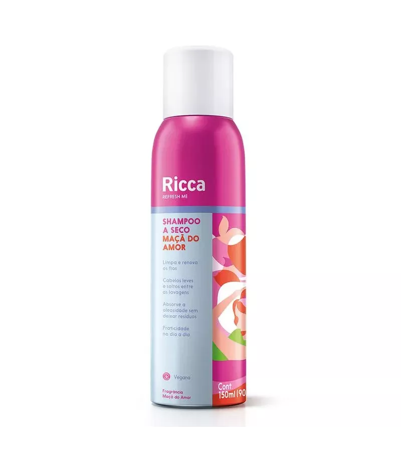 Ricca Shampoo a Seco Maçã do Amor 150ml - AIKO COSMÉTICOS