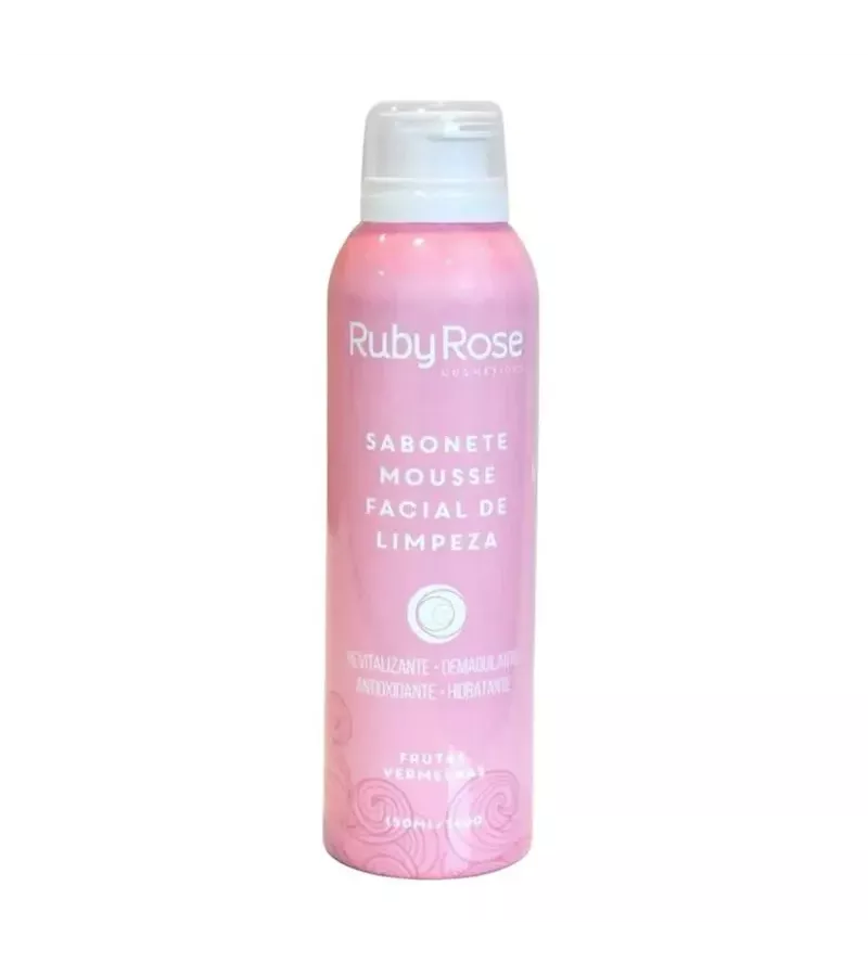 Ruby Rose Sabonete Mousse Facial de Limpeza 150ml - AIKO COSMÉTICOS