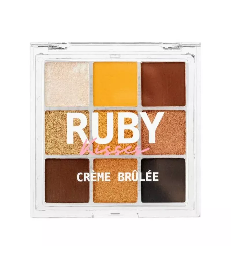 Ruby kisses Crème Brûlée Paleta de Sombras 9 cores... - AIKO COSMÉTICOS