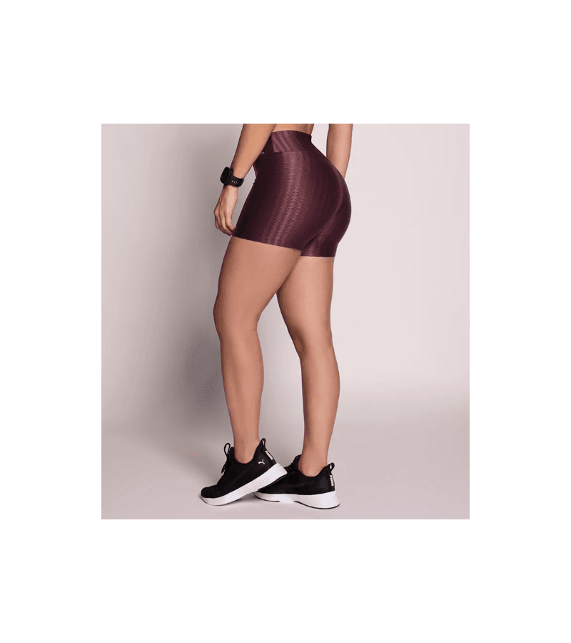 Selene Shorts Efeito 3D Marsala Tam P - AIKO COSMÉTICOS