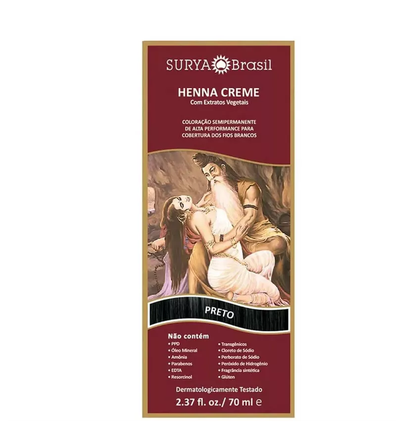 Surya Brasil Tinta de Cabelo Semi-Permanente Henna... - AIKO COSMÉTICOS