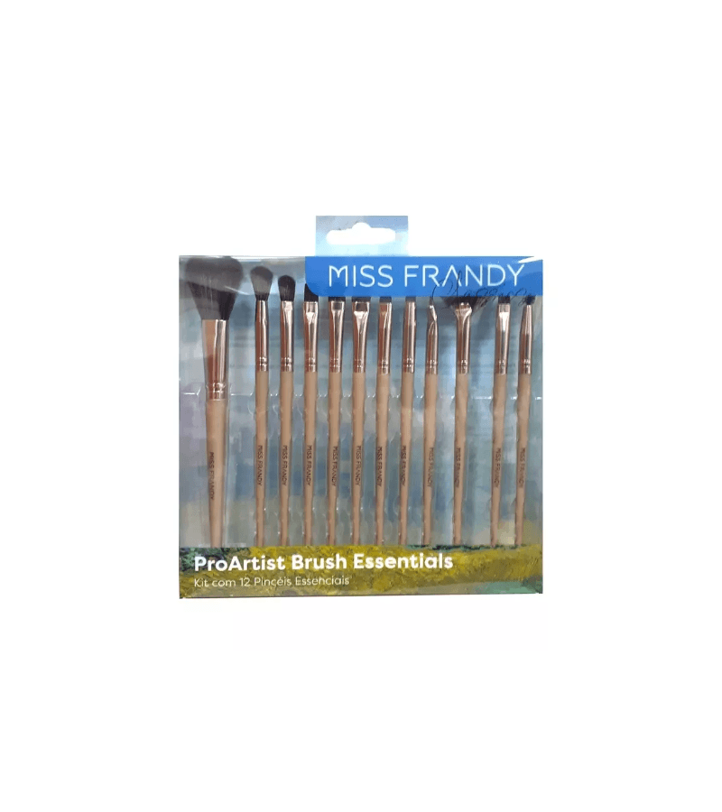 Miss Frandy Kit com 12 pincéis Brush Essentials - AIKO COSMÉTICOS