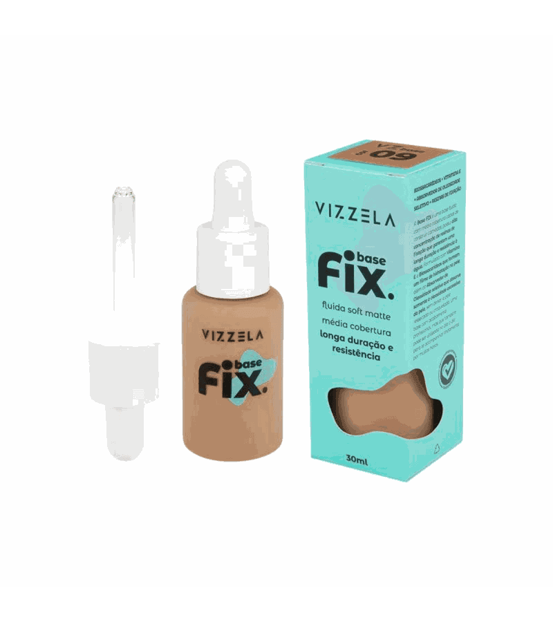 Vizzela Base Fiz Fluida Soft Matte 30ml Cor 09 - AIKO COSMÉTICOS